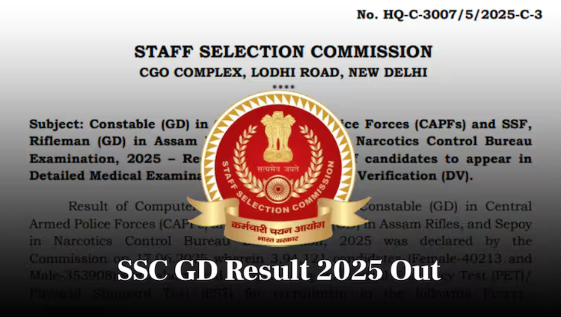SSC GD Result 2025